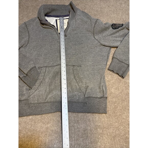 AEO 1/4 zip Men XL Fleece Sweatshirt Kangaroo Pocket Mock Neck Collar Applique - Picture 4 of 6